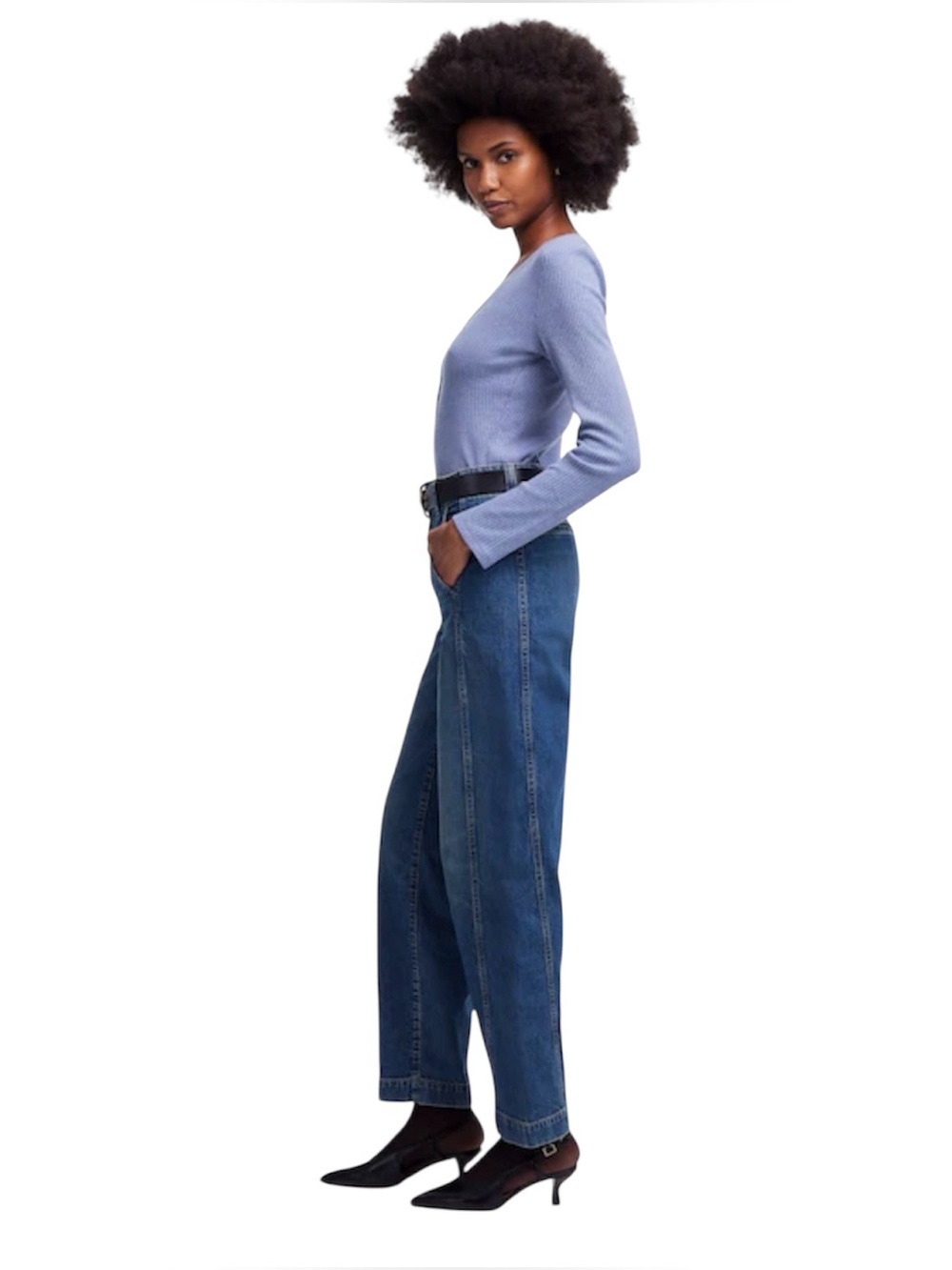 NWT: Madewell Tapered Denim Trousers, Size W 26 - Picture 3 of 13